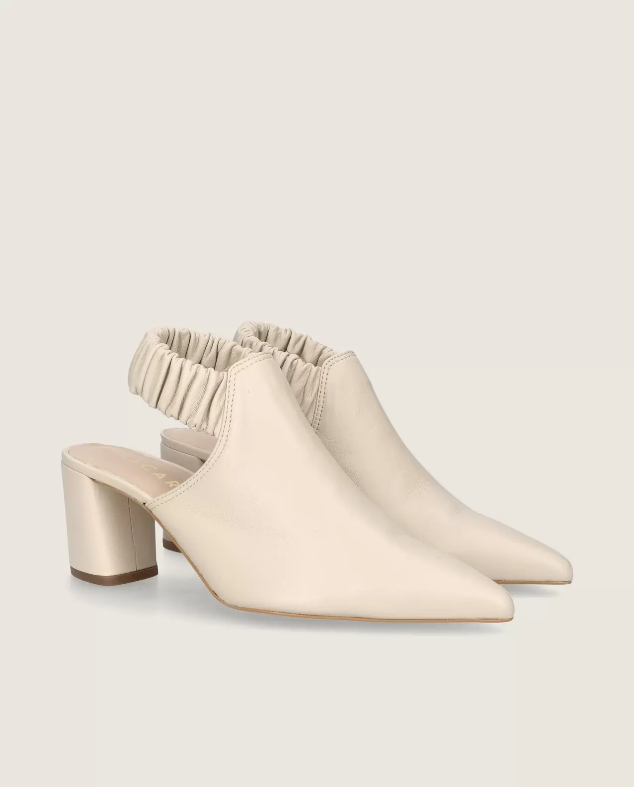 Noa slingback pump in beige leather