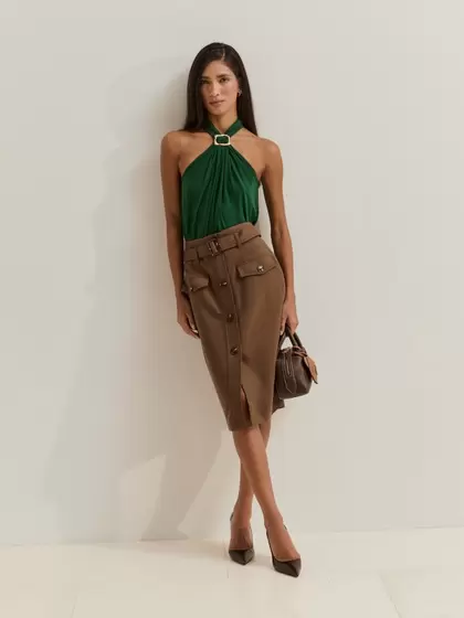 Top halter de punto