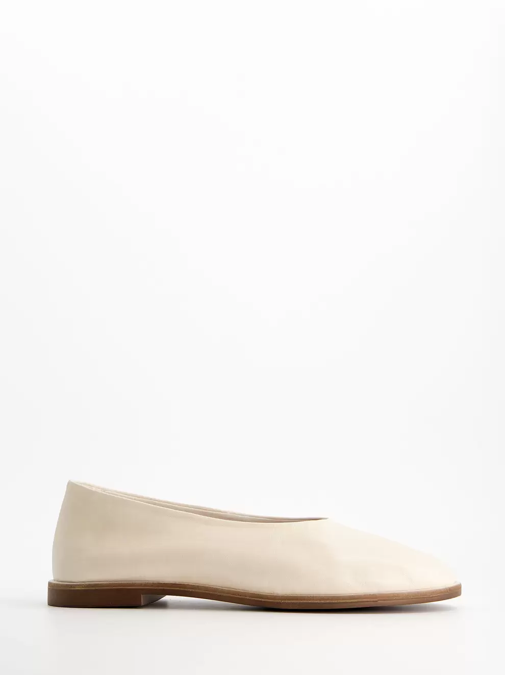 Bailarinas minimal piel crema - Dharma