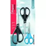 Maped Essentials Set de 3 Tijeras de Acero Inoxidable 13 cm, 17 cm y 21 cm