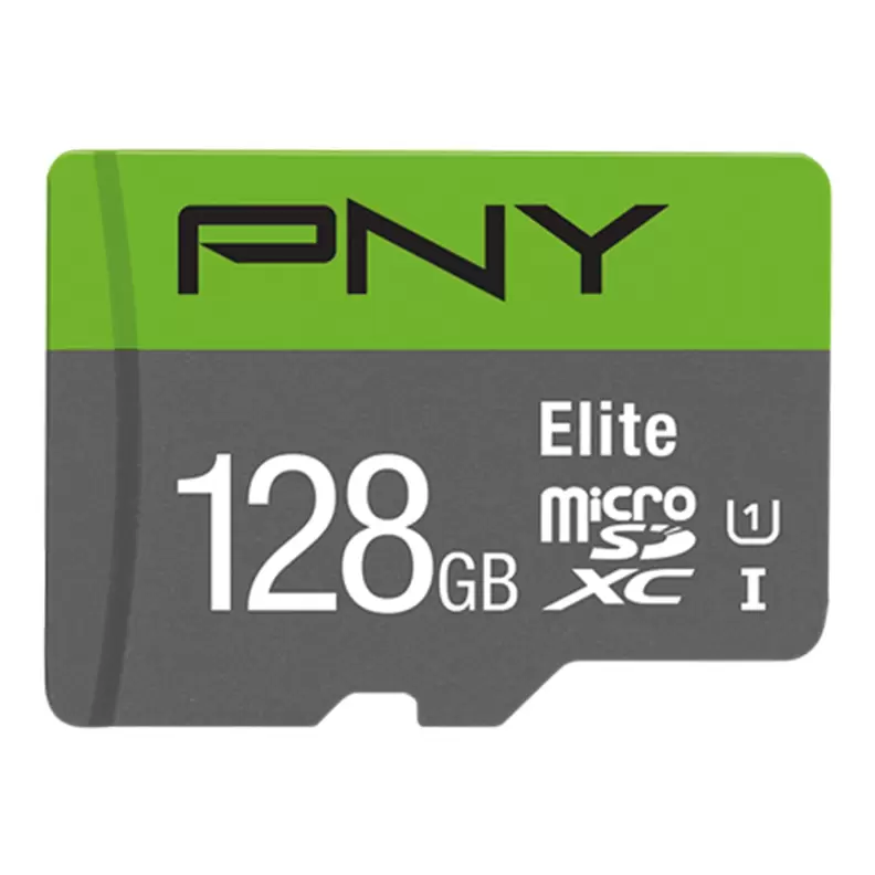 Tarjeta de memoria MicroSD PNY Elite 128GB - Gris / Verde