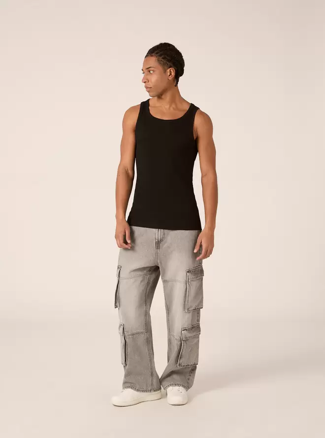 Camiseta de Tirantes Básica Slim Fit de Canalé