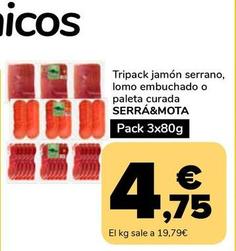 Serra Mota - Tripack Jamon Serrano, Lomo Embuchado O Paleta Curada