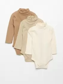 Pack de 3 bodies de cuello vuelto