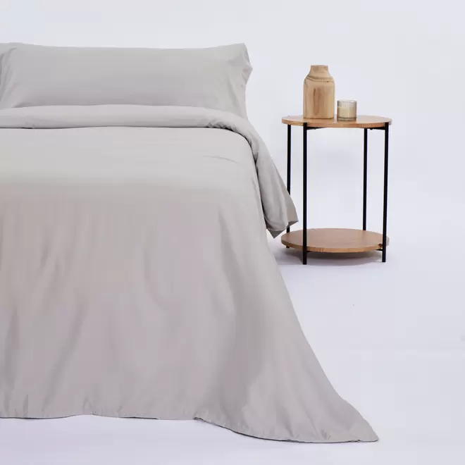 Funda nórdica microfibra lisa beige
