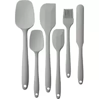 Silicone Spatula Set of 6, Food Grade Rubber Spatula with Ergonomic Grip, Heat Resistant Silicone Rubber Spatulas for Kitchen Use, BPA Free, Dishwasher Safe