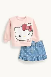 Hello Kitty - conjunto - sudadera y falda vaquera - 2 prendas
