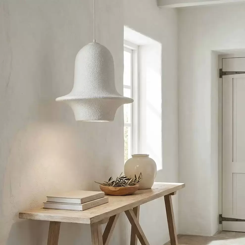 LÁMPARA DE TECHO 1 LUZ E27 35CM BLANCA RENATA