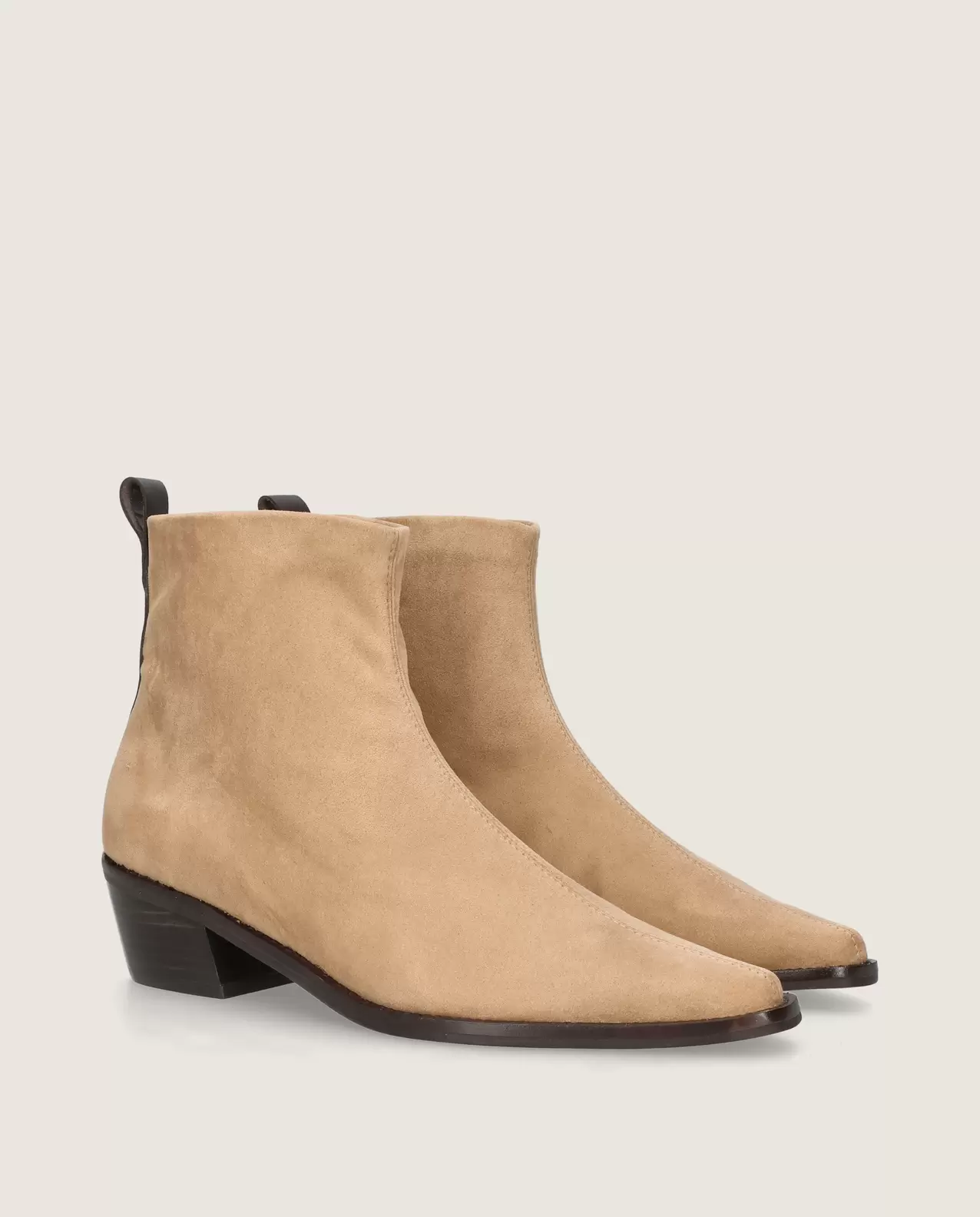Nashville boot in beige elasticated textile