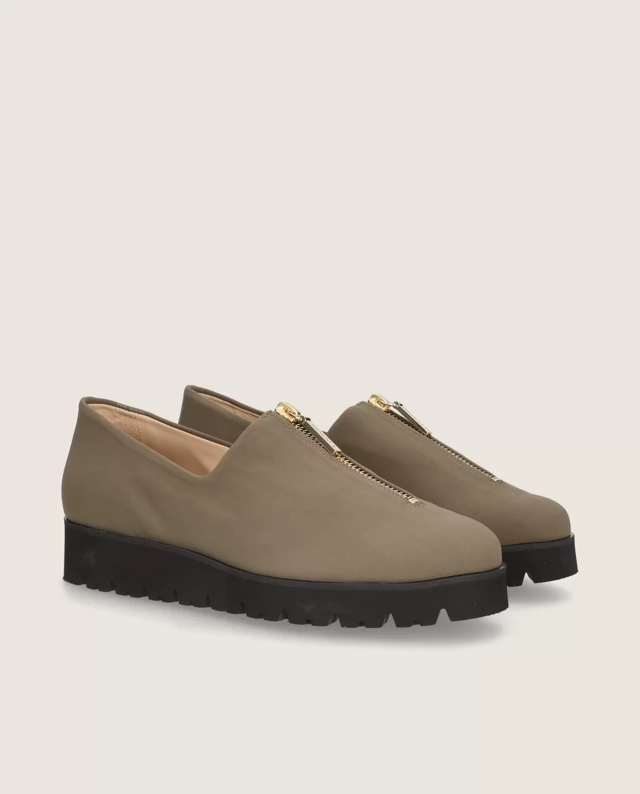 Charlize loafer in khaki textile