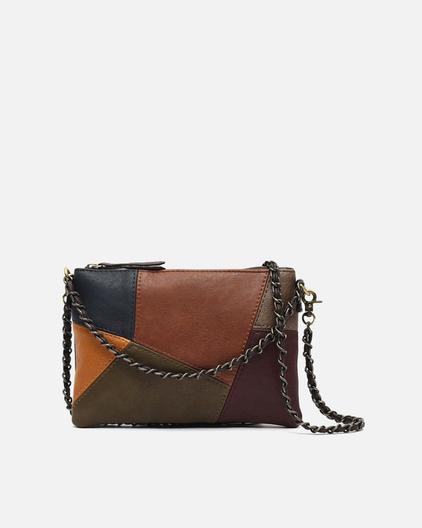 Bolso bandolera pequeño con estampado patchwork ed.