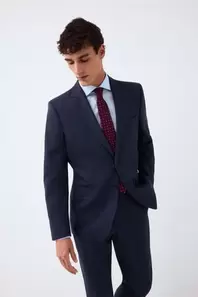 Americana traje coordinado tailored estructura azul