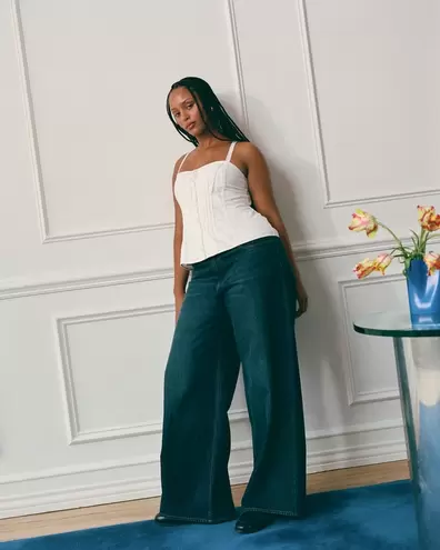 Jeans con pernera ancha de tiro alto Curve Love