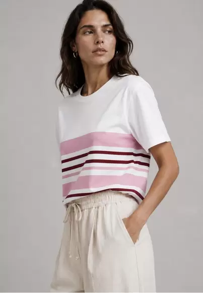 T-shirt stripes BLANCO