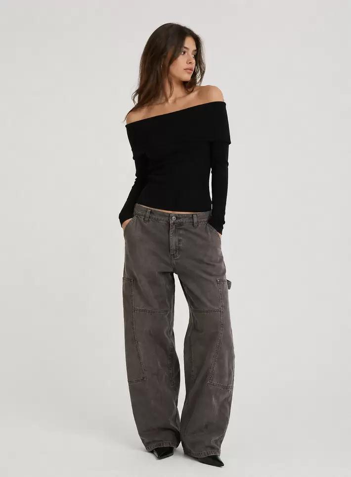 Foldover Off-The-Shoulder Top