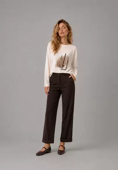 Trousers experience herringbone MARRON