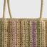 Bolso playa efecto rafia rayas