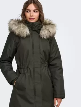 ONLY ONLMATHILDA Parka larga - Peat - 15370930