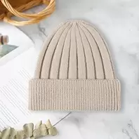 Gorro de punto bordado con cara sonriente para hombre y mujer, gorro cálido con puños