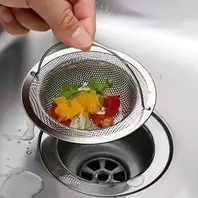 1 x Stainless Steel Kitchen Sink Filter, Catches Food and Hair Residues, Keeps Your Bathtub