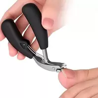 Toenail Clippers Heavy Duty for Thick Nails, Angled Head, Ergonomic with Nail Picker and Non-Slip Handle, Splashproof Stainless Steel Cutter for Seniors