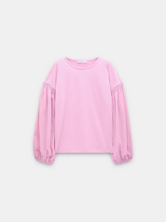 Camiseta de manga larga abullonada