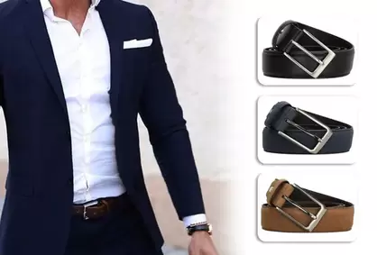 Cinturón de piel para hombre