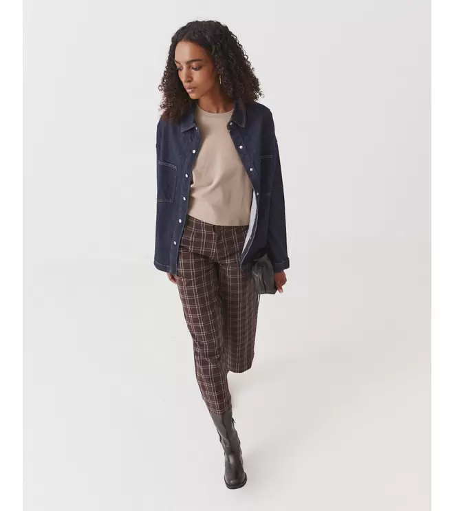 PANTALÓN WIDE LEG CUADROS