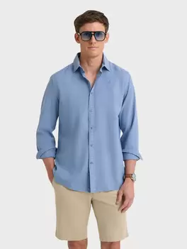CAMISA LINO GD AZUL