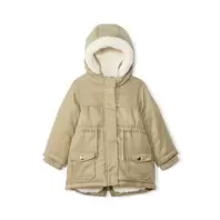 Parka para bebé niña especial frío intenso con capucha forrada en sherpa