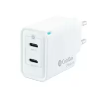 CARGADOR COOLBOX COO-CUP-35CC GAN 3A 20V 35W 2xUSB-C 35W
