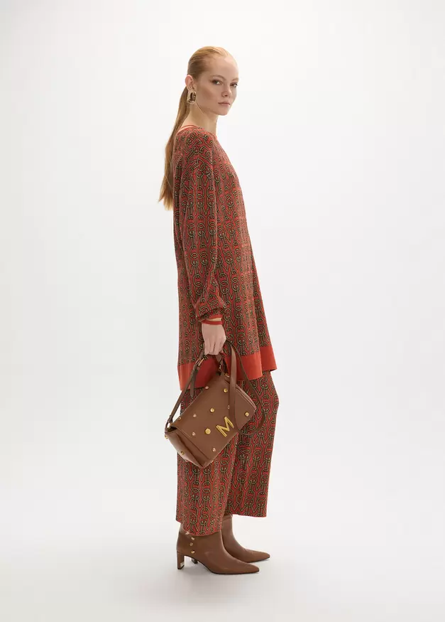 Jacquard Knit Logomania Pants