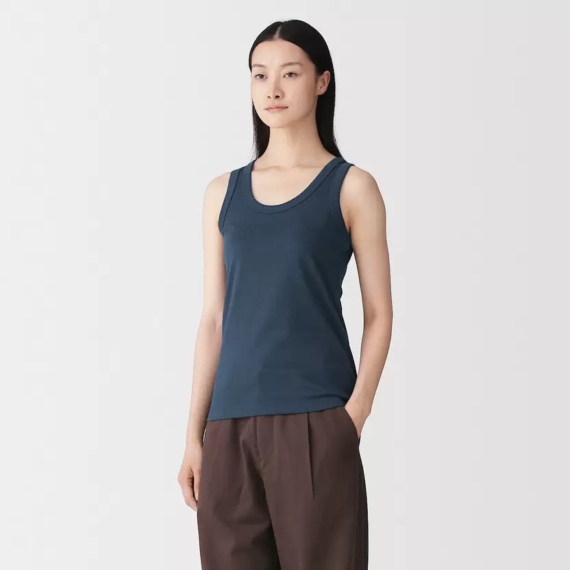 Camiseta de tirantes de mezcla de lino para mujer