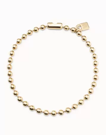 Short beaded necklace with padlock