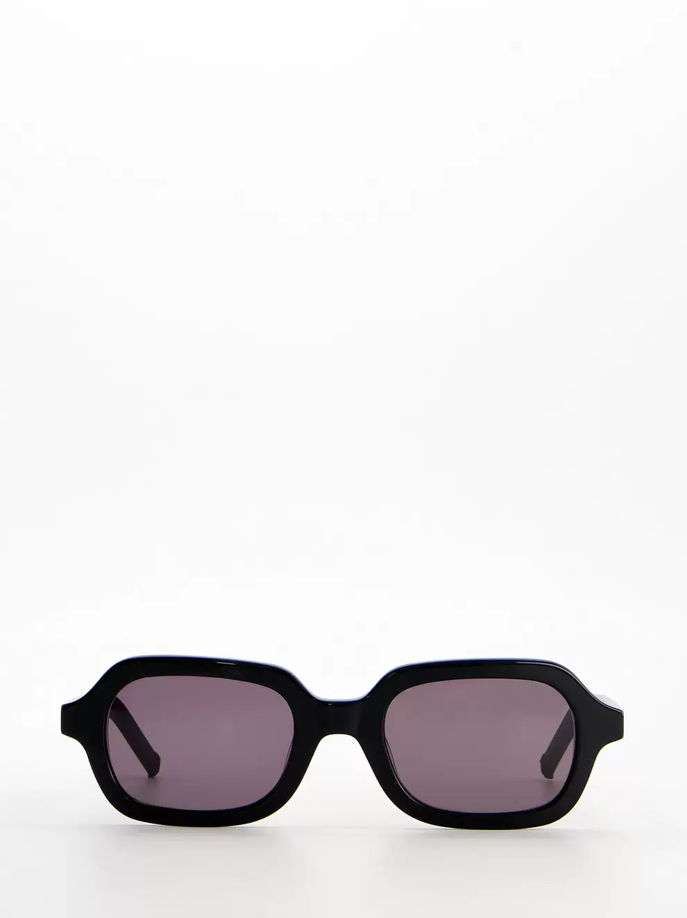 Gafas de sol rectangulares negras con lente lila - Harlem