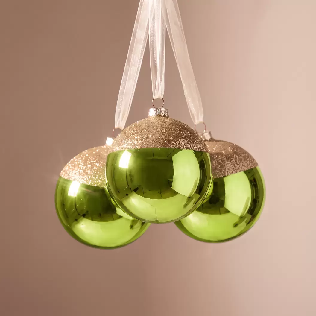 Boule de Noël Bicolore - Vert