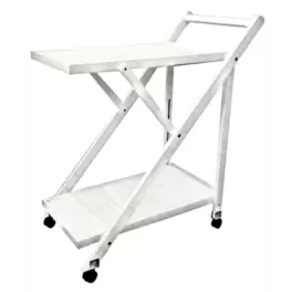 Camarera de servicio plegable Tavira 65x40x85cm color blanco -SALDO - REACONDICIONADO