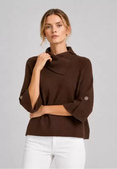 Sweater poncho MARRON
