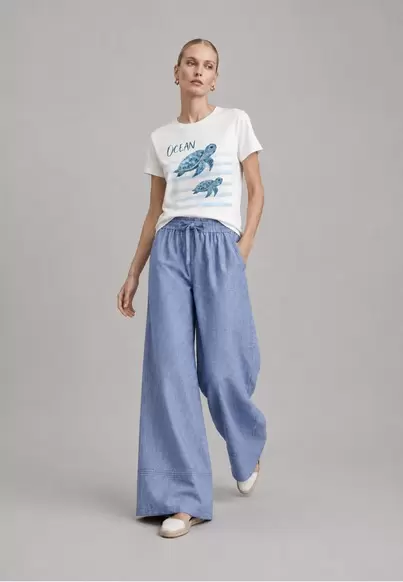 Trousers elasticated simple AZUL