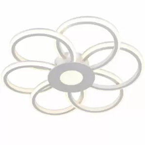 Plafon de techo Flower LED 158w 3CCT acabado blanco estilo moderno 60cm Ø
