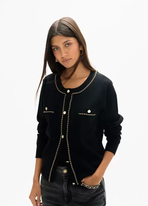 Striped Chain Cardigan