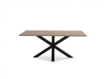 Mesa Rectangular Madera y patas Negras 180 X 100 cm