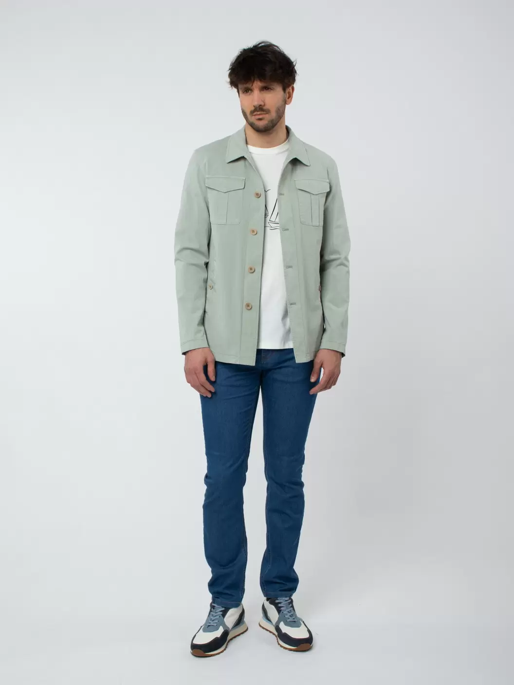 Multi-pocket overshirt