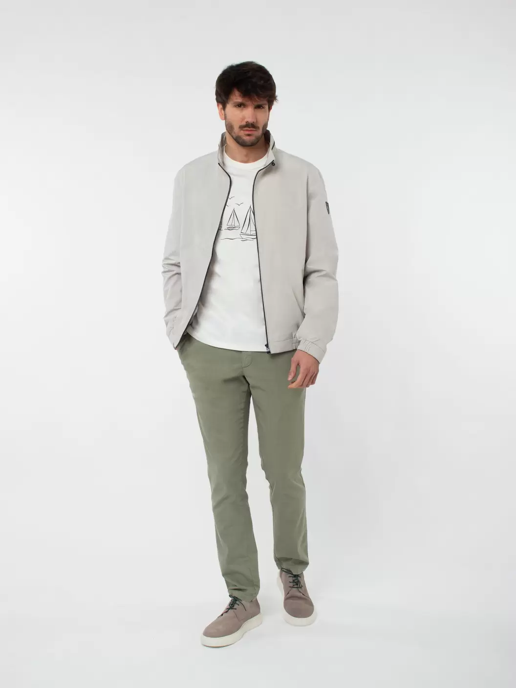 Technical jacket with contrasting details