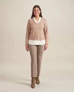 Pantalon Recto De Vestir Topo