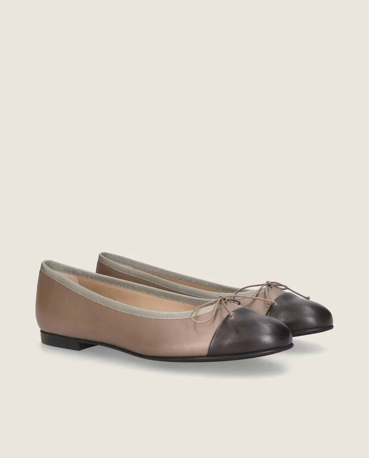 Audrey ballerina in brown leather