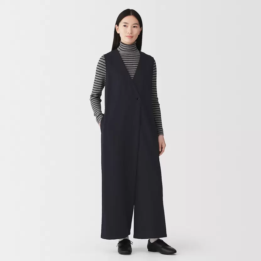 Mono sin mangas de mezcla de lana para mujer