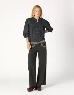 PANTALÓN BORDADO CINTURILLA BLACK