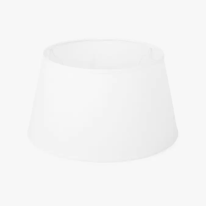 Lámpara de mesa Drum en algodón blanco D30cm