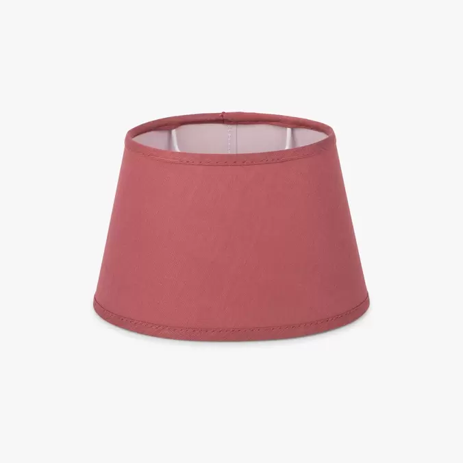 Pantalla Oval en Seda Roja D20,5cm
